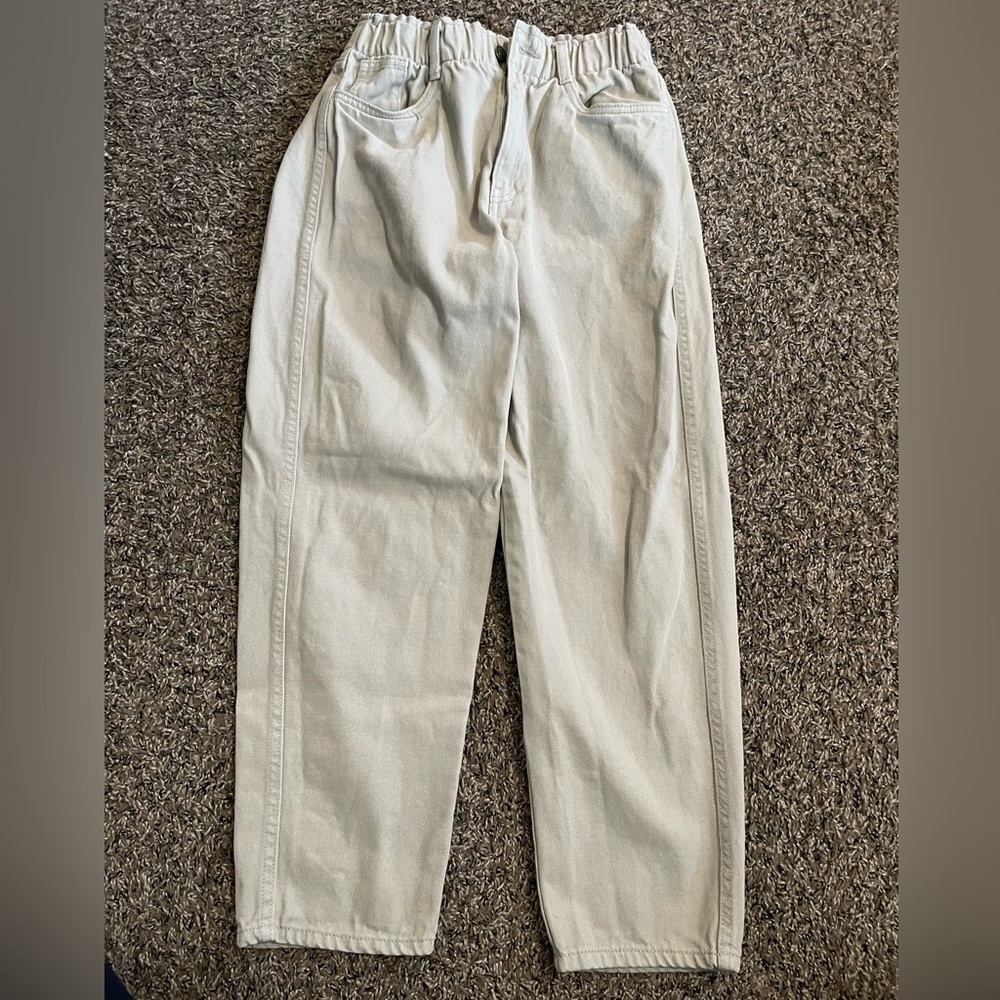 Straight Pants with Cinched Waist